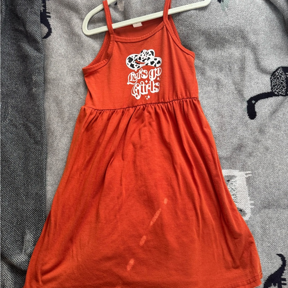 SHEIN Orange Kids Casual Dress